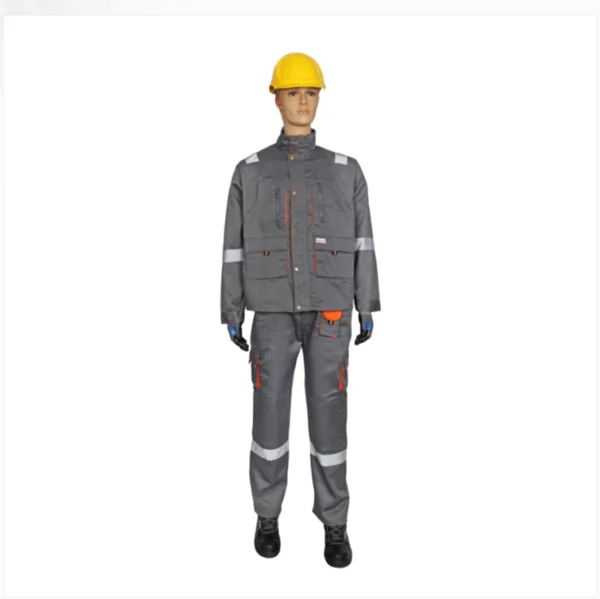 245073f6bb06c79743cf9d2e92a737c7 Vaultex, European Style 100% Twill Pant Shirt with Reflective, 190 gsm, Grey Color