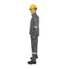 MPG-4 Vaultex, European Style 100% Twill Pant Shirt with Reflective, 190 gsm, Grey Color