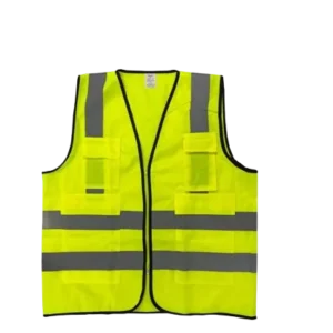 Zalat, 100% Polyester Safety Fabric Vest, Yellow Color